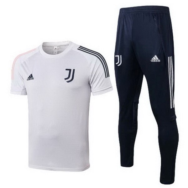 Trainingsshirt Juventus Komplett Set 2020-21 Weiß Blau